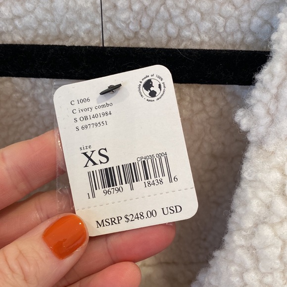 Free People Diogo Coat / Ivory Combo size XS NWT - Picture 11 of 16